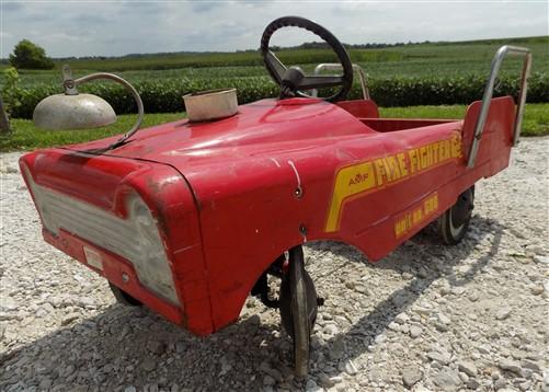 1960s AMF Fire Fighter Unit NO 508 Pedal Car Childs Retro Ride On Truck Toy