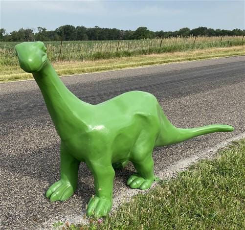 Sinclair Dinosaur, Gas Station Pump Sign, Cast Aluminum Statue, Yard Art, W