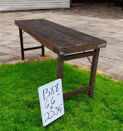 Rustic Folding Table, Vintage Dining Room Table, Kitchen Island, Sofa Table, B88