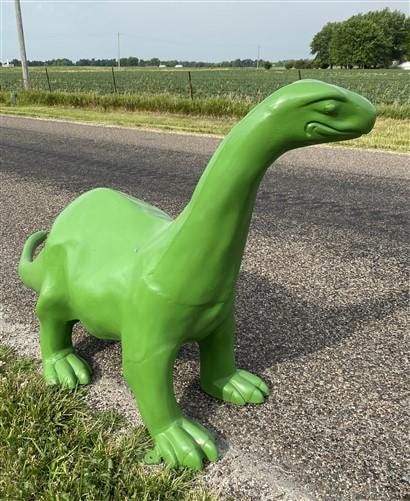 Sinclair Dinosaur, Gas Station Pump Sign, Cast Aluminum Statue, Yard Art, V