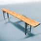 Stained Vintage German Beer Garden Bench Portable Industrial Wood Bench Seat B43