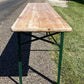 Vintage German Beer Garden Table, Portable Industrial Wood Table, Dining, C93