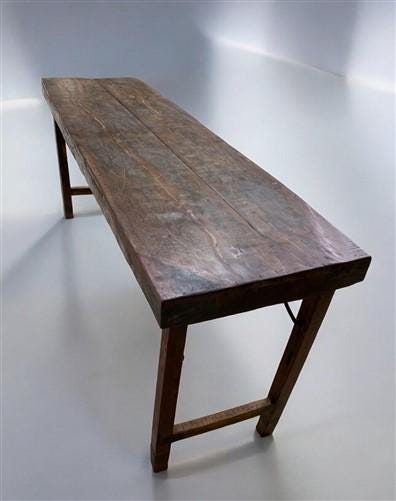 Rustic Folding Table, Vintage Dining Room Table, Kitchen Island, Sofa Table, B80