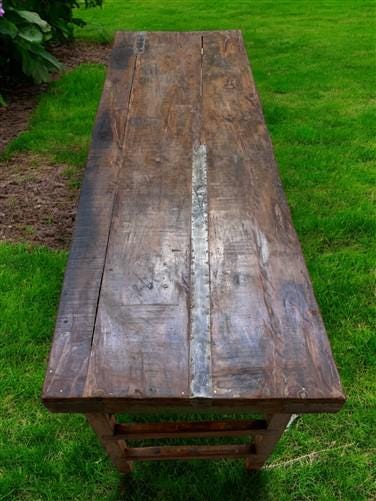 Rustic Folding Table, Vintage Dining Room Table, Kitchen Island, Sofa Table, B79