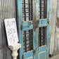 Vintage Indian Garden Gates, Carved Teak Metal Doors, Architectural Salvage A109