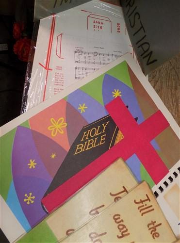 1970s Sunday School Kids Church Bible School Posters Signs Religious Material