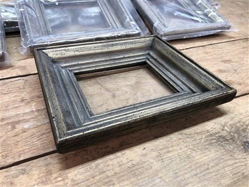 12 Gold Wood 4.5x3.5 Picture Photo Frames with Glass, Art Craft Supplies A