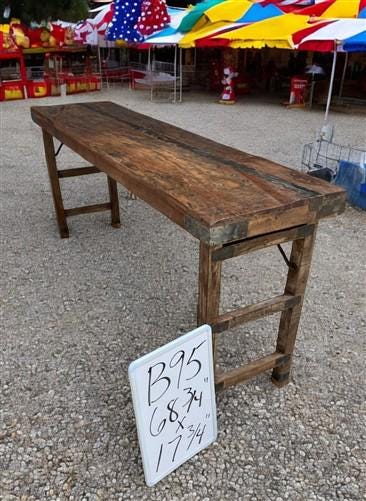 Rustic Folding Table, Vintage Dining Room Table, Kitchen Island, Sofa Table, B95