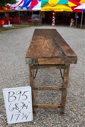 Rustic Folding Table, Vintage Dining Room Table, Kitchen Island, Sofa Table, B95