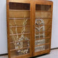 Vintage Wood Storage Cabinet Bookcase with Glass Doors, Storage, Rustic Cupboard