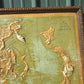 Antique Relief Map Asia 1913 Edition, Atlas Relief Map Co Chicago, Vintage Map,