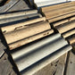 9 Fluted Wood Trim Pieces, Architectural Salvage, Reclaimed Wood Baseboard e,