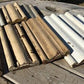 9 Fluted Wood Trim Pieces, Architectural Salvage, Reclaimed Wood Baseboard e,