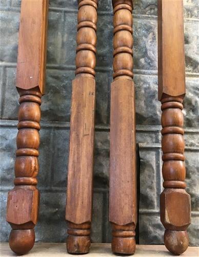 4 Wood Table Legs, Harvest Folk Art, Architecture Salvage, Vintage Furniture a8,