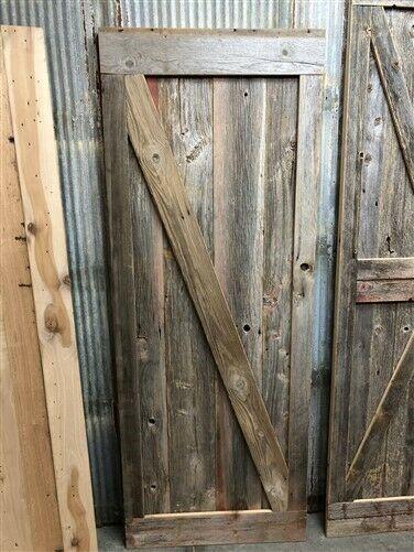 Reclaimed Sliding Barn Wood Door, Amish Handcrafted Red Pine, Farmhouse Door,