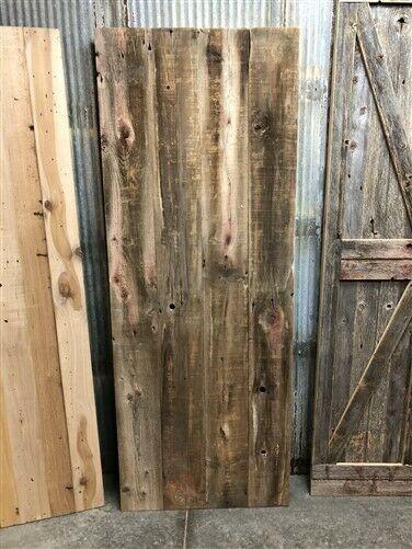 Reclaimed Sliding Barn Wood Door, Amish Handcrafted Red Pine, Farmhouse Door,