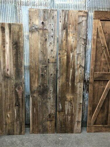 Set of Sliding Barn Wood Doors, Amish Handcrafted Red Pine, Double Barn Doors,