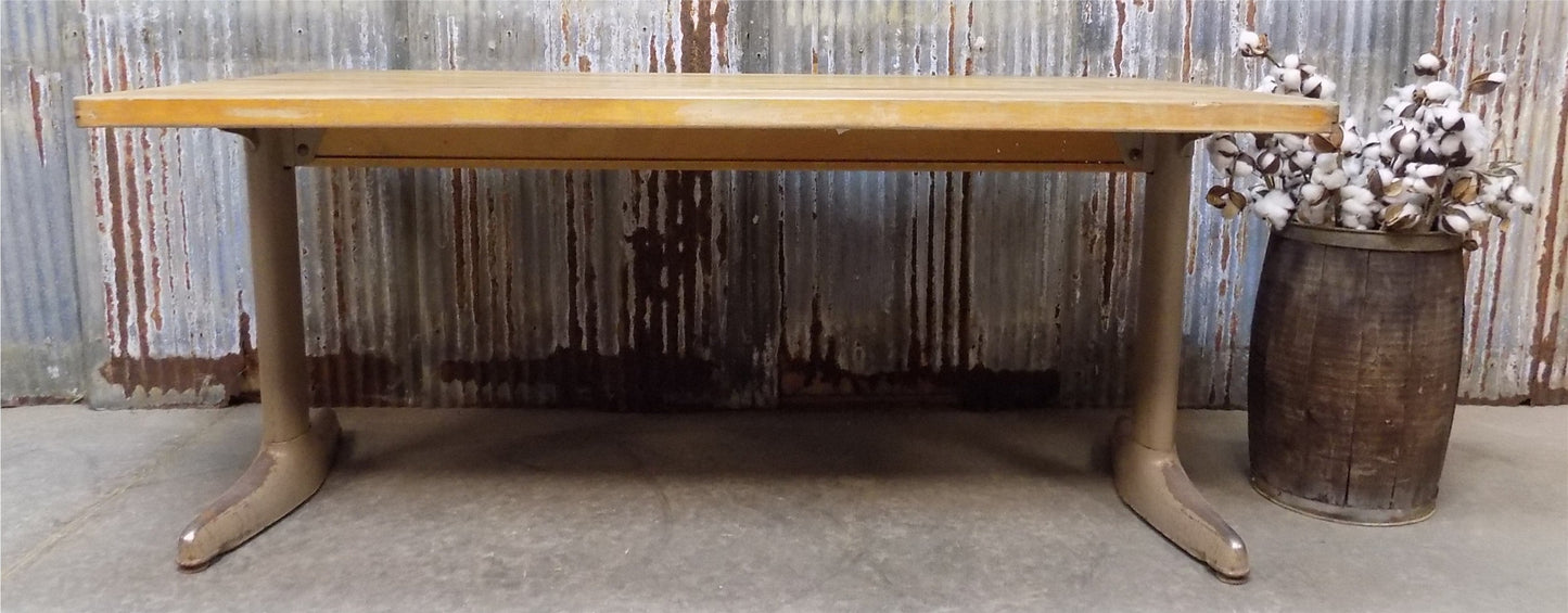 5' Vintage Rectangular School Table Desk, Kids School Classroom Activity Table b