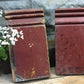 Pair Plinth Block, Wood Molding, Architectural Salvage, Antique Chippy Paint W,