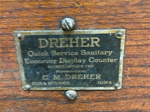 Store Counter, Quick Service Display Case C.M. Dreher Mfg, Seed Candy Cabinet A