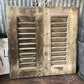 Small Antique Farmhouse Shutter, Natural Wood Shutter Architectural Salvage A44,