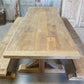 10' Amish Pine Harvest T-Leg Table, Custom Made To Order, Rustic Farmhouse Table