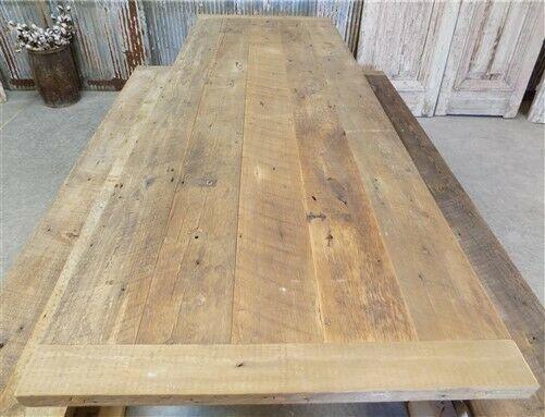 10' Amish Pine Harvest T-Leg Table, Custom Made To Order, Rustic Farmhouse Table