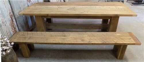 7' Amish Pine Harvest 4 Leg Table, Custom Made to Order, Rustic Farmhouse Table,