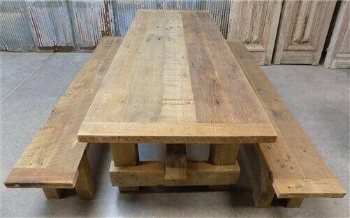 7' Amish Pine Harvest 4 Leg Table, Custom Made to Order, Rustic Farmhouse Table,