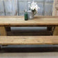 10' Amish Pine Harvest 4 Leg Table, Custom Made to Order, Rustic Farmhouse Table