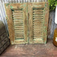 Small Green Antique Farmhouse Shutter, Wood Shutter, Architectural Salvage B21