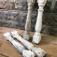 4 Balusters White Wood Architectural Salvage Spindles Porch Post House Trim A9