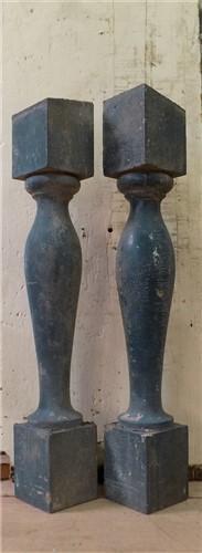 4 Balusters Green Wood Architectural Salvage Spindles Porch Post House Trim S,