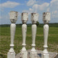 4 Balusters White Wood Architectural Salvage Spindles Porch Post House Trim A37,