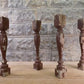 4 Balusters Cocoa Brown Wood Architectural Salvage Spindles Porch House Trim G,