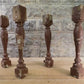 4 Balusters Cocoa Brown Wood Architectural Salvage Spindles Porch House Trim G,