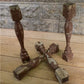 4 Balusters Cocoa Brown Wood Architectural Salvage Spindles Porch House Trim G,