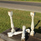 4 Balusters White Vintage Wood, Architectural Salvage, Porch Post House Trim A28