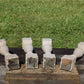 4 Balusters Painted Wood Architectural Salvage Spindles Porch House Trim E,