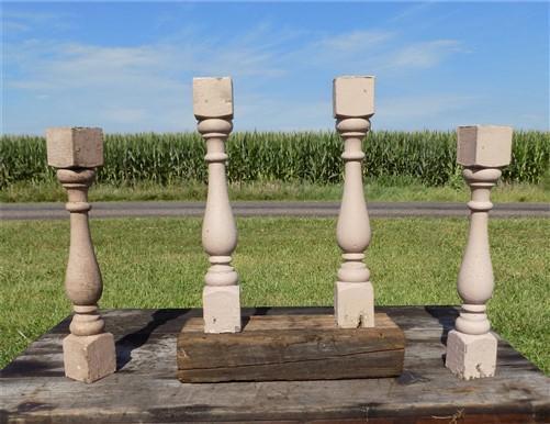 4 Balusters Painted Wood Architectural Salvage Spindles Porch House Trim E,