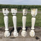 4 Balusters White Vintage Wood, Architectural Salvage, Porch Post House Trim A46