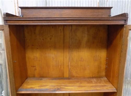 Oak Bookcase Glass Doors, China Cabinet Display Case, Curio Cabinet Showcase,