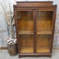 Oak Bookcase Glass Doors, China Cabinet Display Case, Curio Cabinet Showcase,