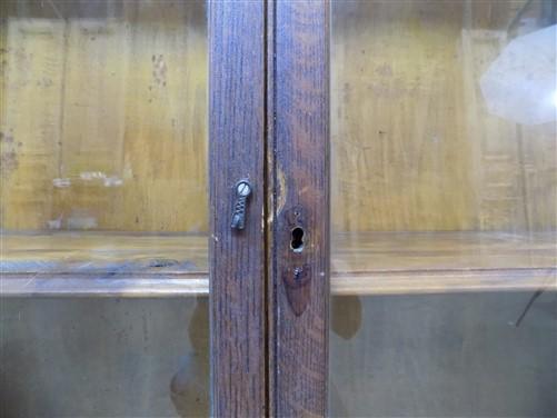 Oak Bookcase Glass Doors, China Cabinet Display Case, Curio Cabinet Showcase,