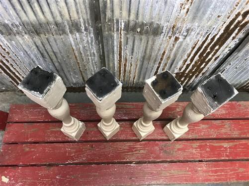 4 Balusters Tan Wood Architectural Salvage Spindles Porch Post House Trim N,