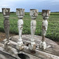 4 Balusters Painted Wood Architectural Salvage Spindles Porch House Trim T,