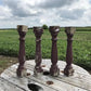 4 Balusters Painted Wood Architectural Salvage Spindles Porch House Trim P,
