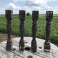 4 Balusters Painted Wood Architectural Salvage Spindles Porch House Trim Q,