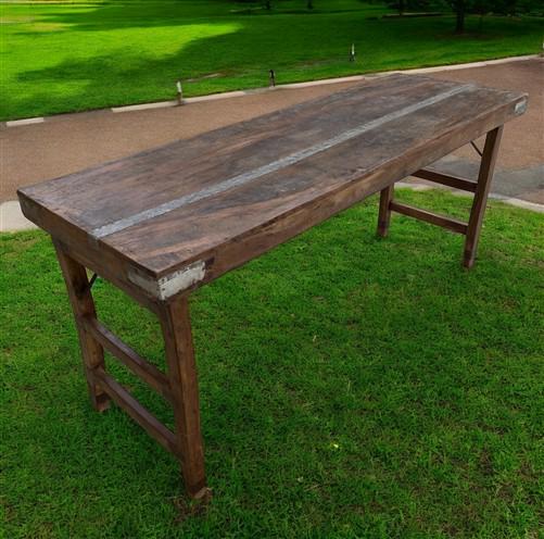 Rustic Folding Table, Vintage Dining Room Table, Kitchen Island, Sofa Table, B72