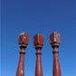 3 Balusters Painted Wood Architectural Salvage Spindles Porch House Trim A34,